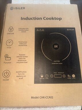 Brand New Isiler Portable Induction Cooktop 1800W Touch Sensor Model CHK-CCA02